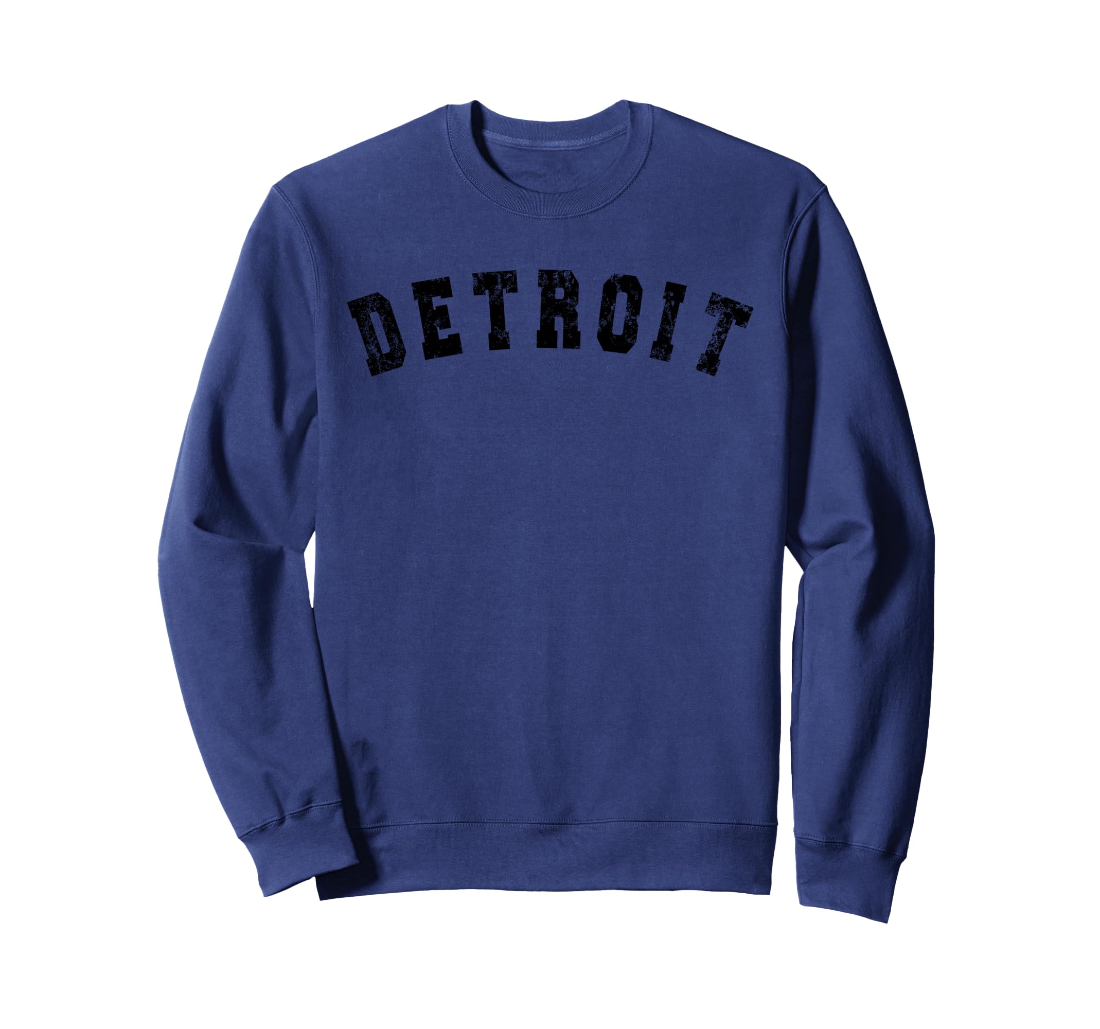Detroit Michigan Distressed Bold Text Sweatshirt - Minimalist Print Unisex - T-Shirt, Sweatshirt, Hoodie