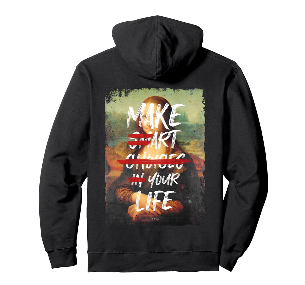 Mona Lisa Art Y2K Back Streetwear Hoodie - Novelty Apparel Unisex - T-Shirt, Sweatshirt, Hoodie
