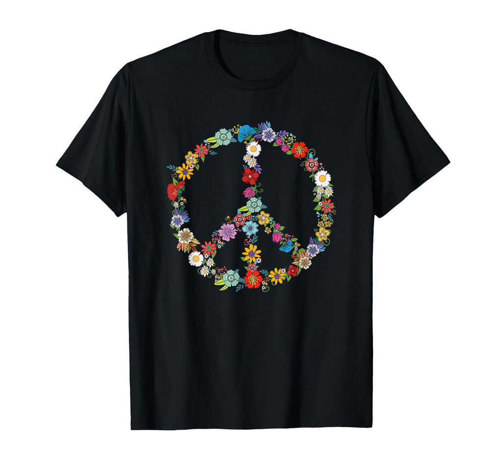 Love And Peace Flower Sign Hippie T-Shirt - Streetwear Style Men Women - T-Shirt, Sweatshirt, Hoodie