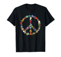 Love And Peace Flower Sign Hippie T-Shirt - Streetwear Style Men Women - T-Shirt, Sweatshirt, Hoodie