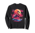 Flamingo Vaporwave Aesthetic Synthwave Sweatshirt - Trendy Graphic Unisex - T-Shirt, Sweatshirt, Hoodie