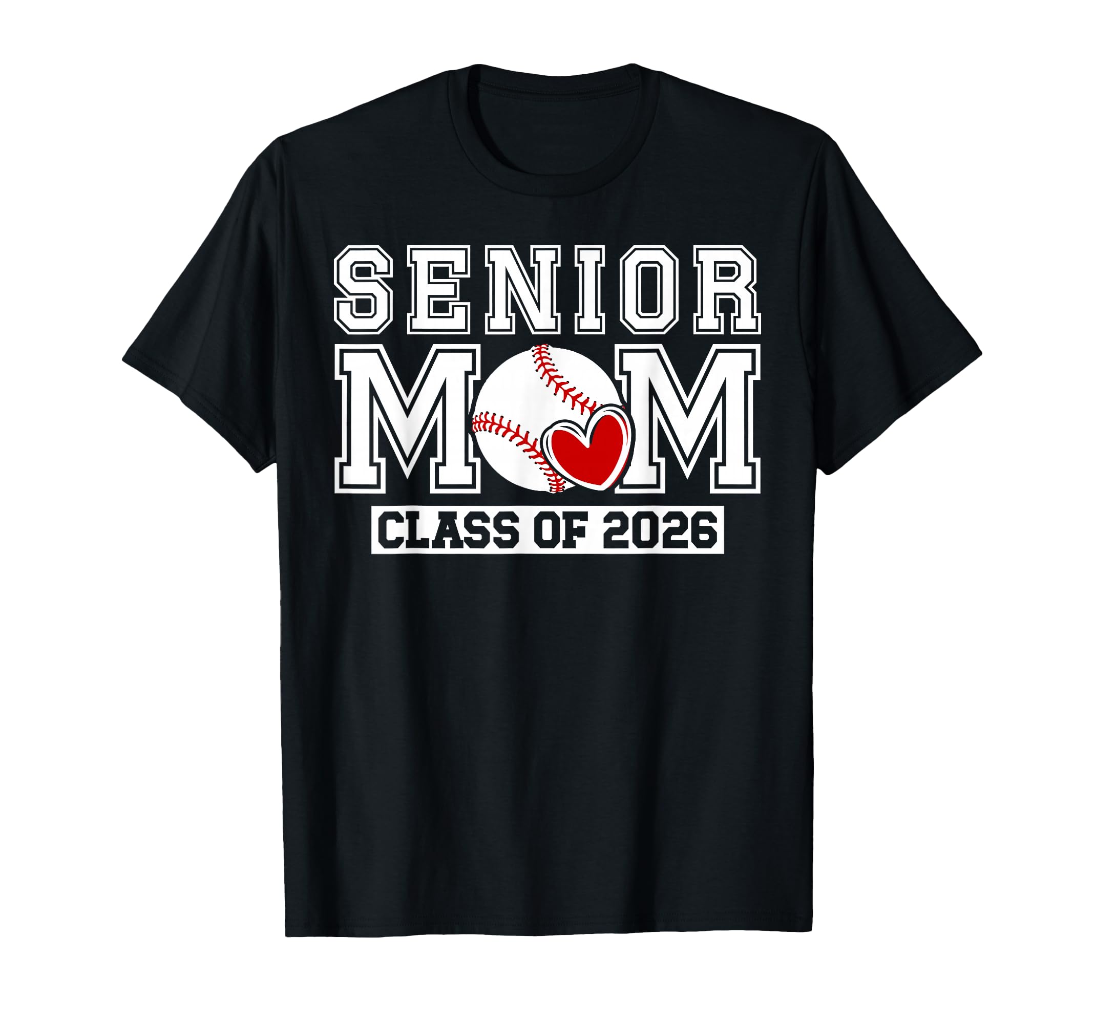 Baseball Senior Mom Class 2026 T-Shirt - Minimalist Print for Adults - T-Shirt, Sweatshirt, Hoodie