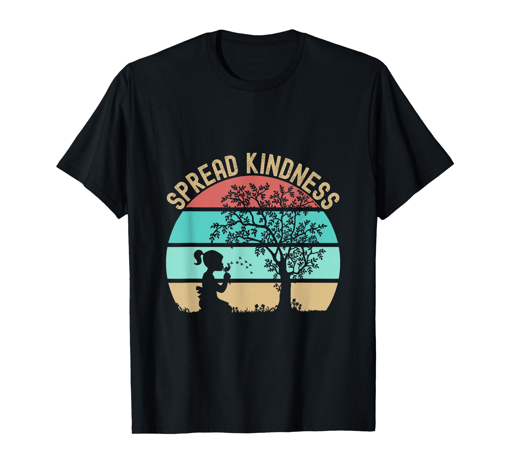 Spread Kindness Dandelions Tree Sunset T-Shirt - Minimalist Print Unisex - T-Shirt, Sweatshirt, Hoodie