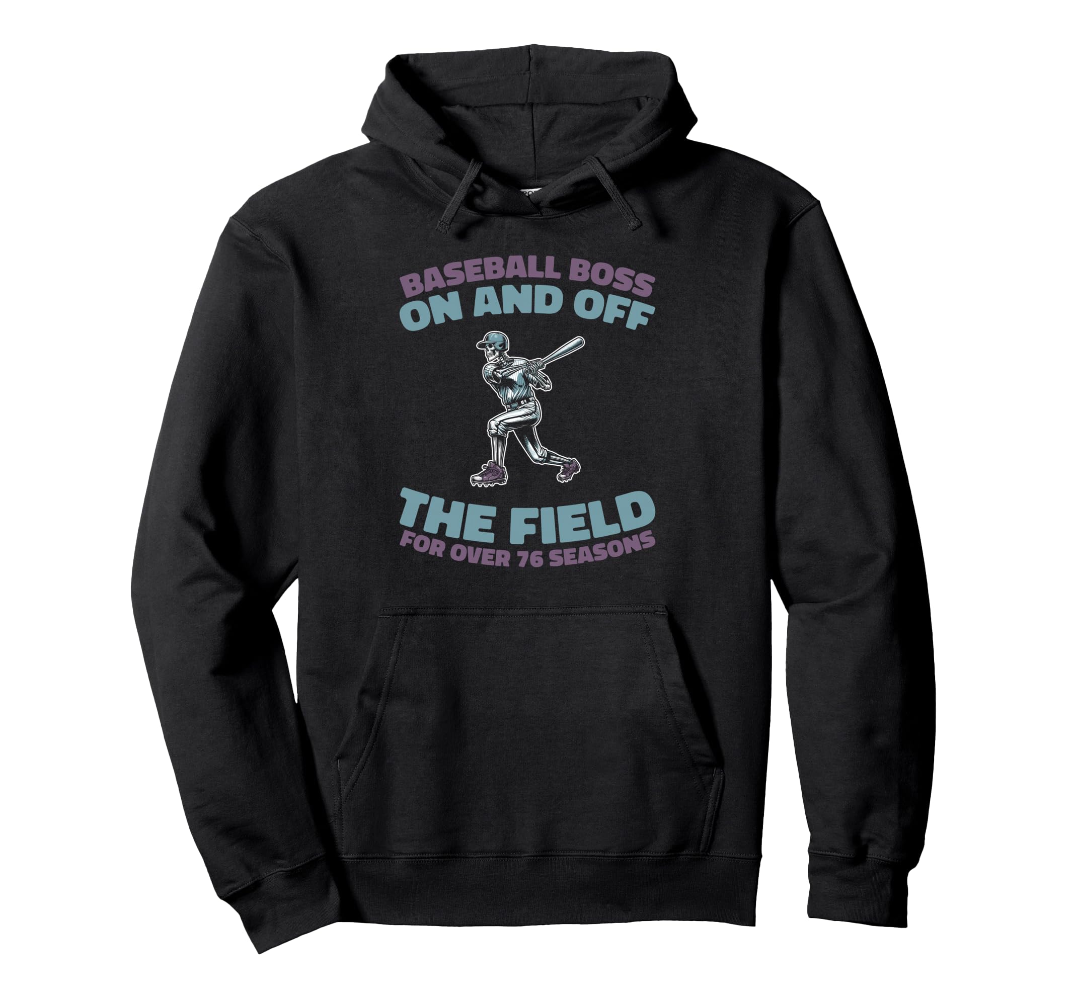 76 Years Old Team Player Baseballer Hoodie - Aesthetic Graphic Men Women - T-Shirt, Sweatshirt, Hoodie