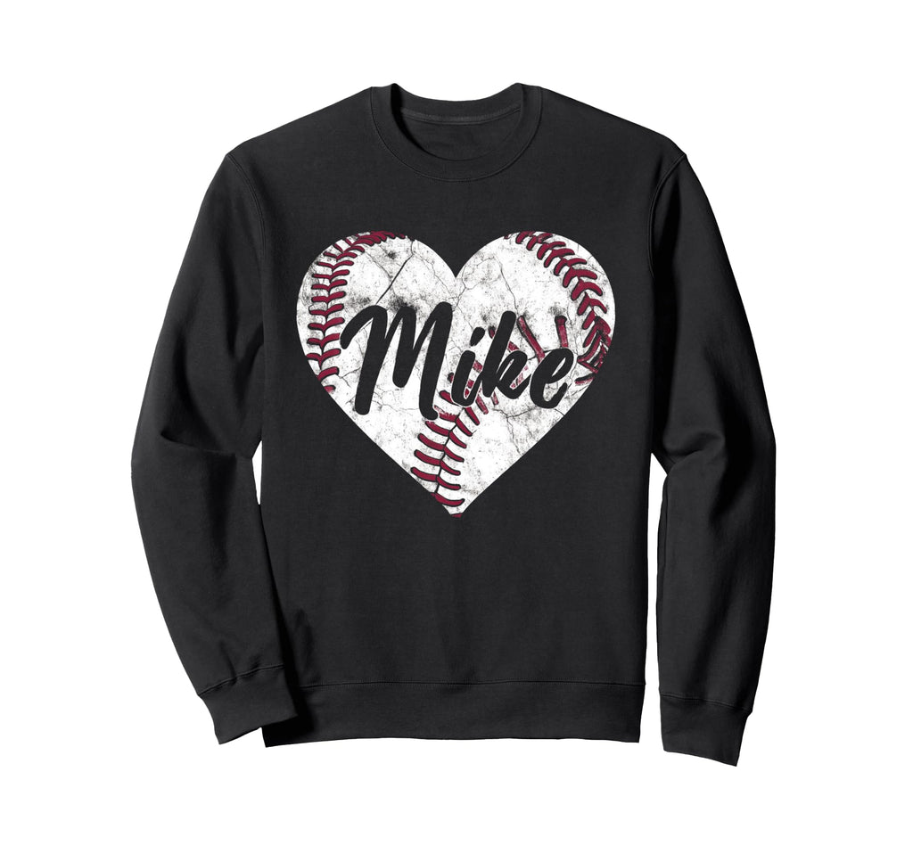 Mike Baseball Personalized Name Sweatshirt - Minimalist Print for Adults - T-Shirt, Sweatshirt, Hoodie