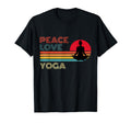 Peace Love Yoga Striped Sunset T-Shirt - Aesthetic Graphic Men Women - T-Shirt, Sweatshirt, Hoodie