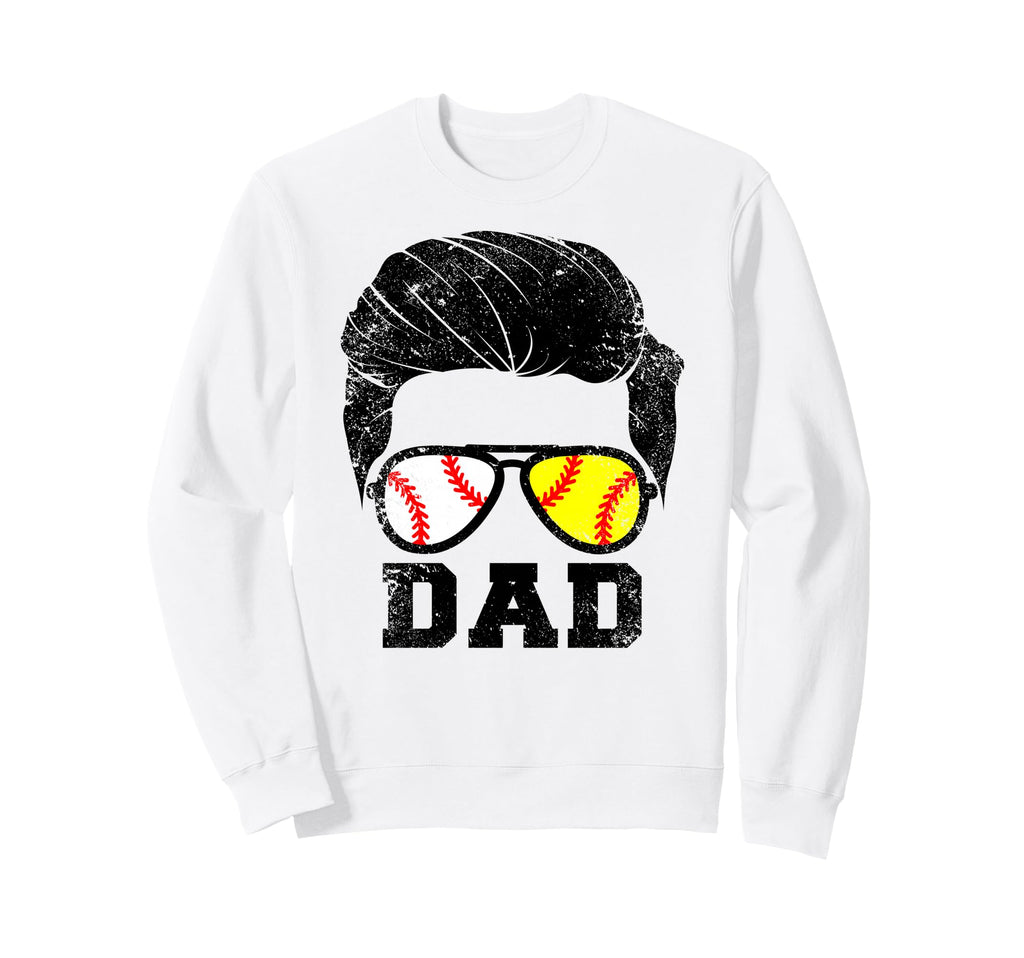 Baseball Softball Dad Funny Baseball Sweatshirt - Unique Graphic Unisex - T-Shirt, Sweatshirt, Hoodie
