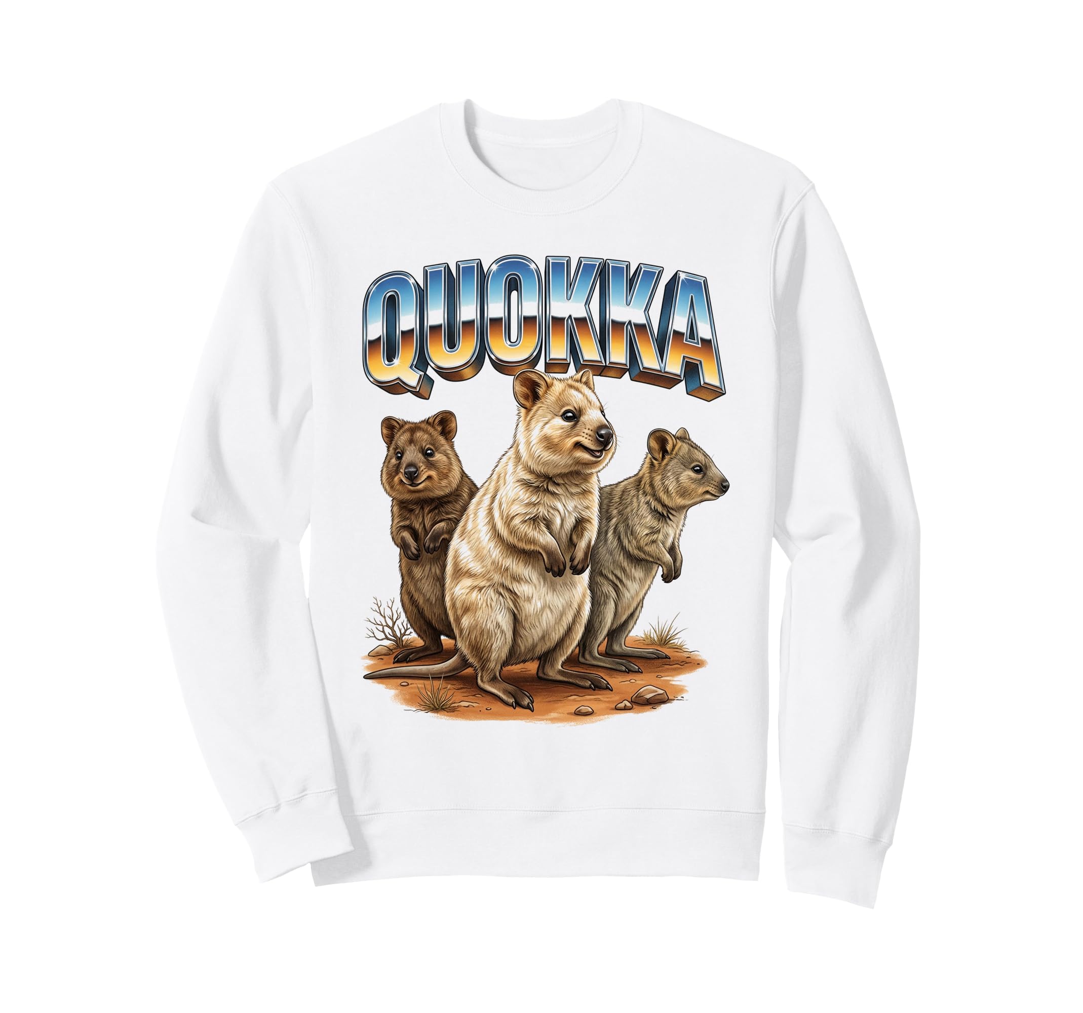 Quokka 70S 90S Quokka Animal Sweatshirt - Streetwear Style for Adults - T-Shirt, Sweatshirt, Hoodie