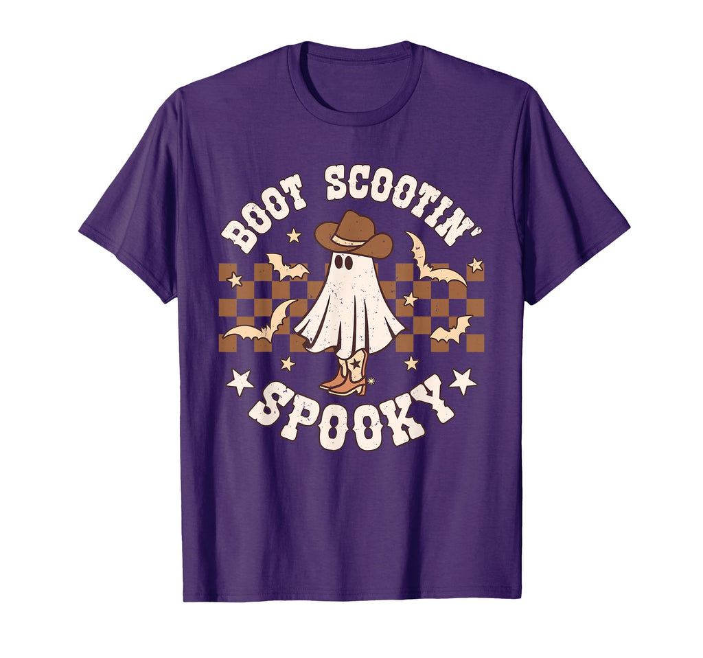 Boot Scootin Spooky Groovy Western T-Shirt - Graphic Print Men Women - T-Shirt, Sweatshirt, Hoodie