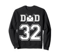 Number 32 Players Biggest Fan Sweatshirt - Custom Art Print Unisex - T-Shirt, Sweatshirt, Hoodie
