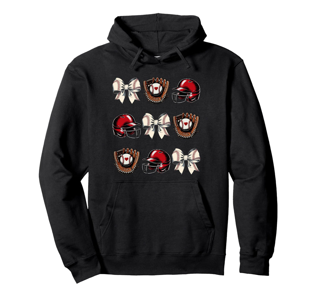 Baseball Mom Coquette Mothers Day Hoodie - Custom Art Print for Adults - T-Shirt, Sweatshirt, Hoodie