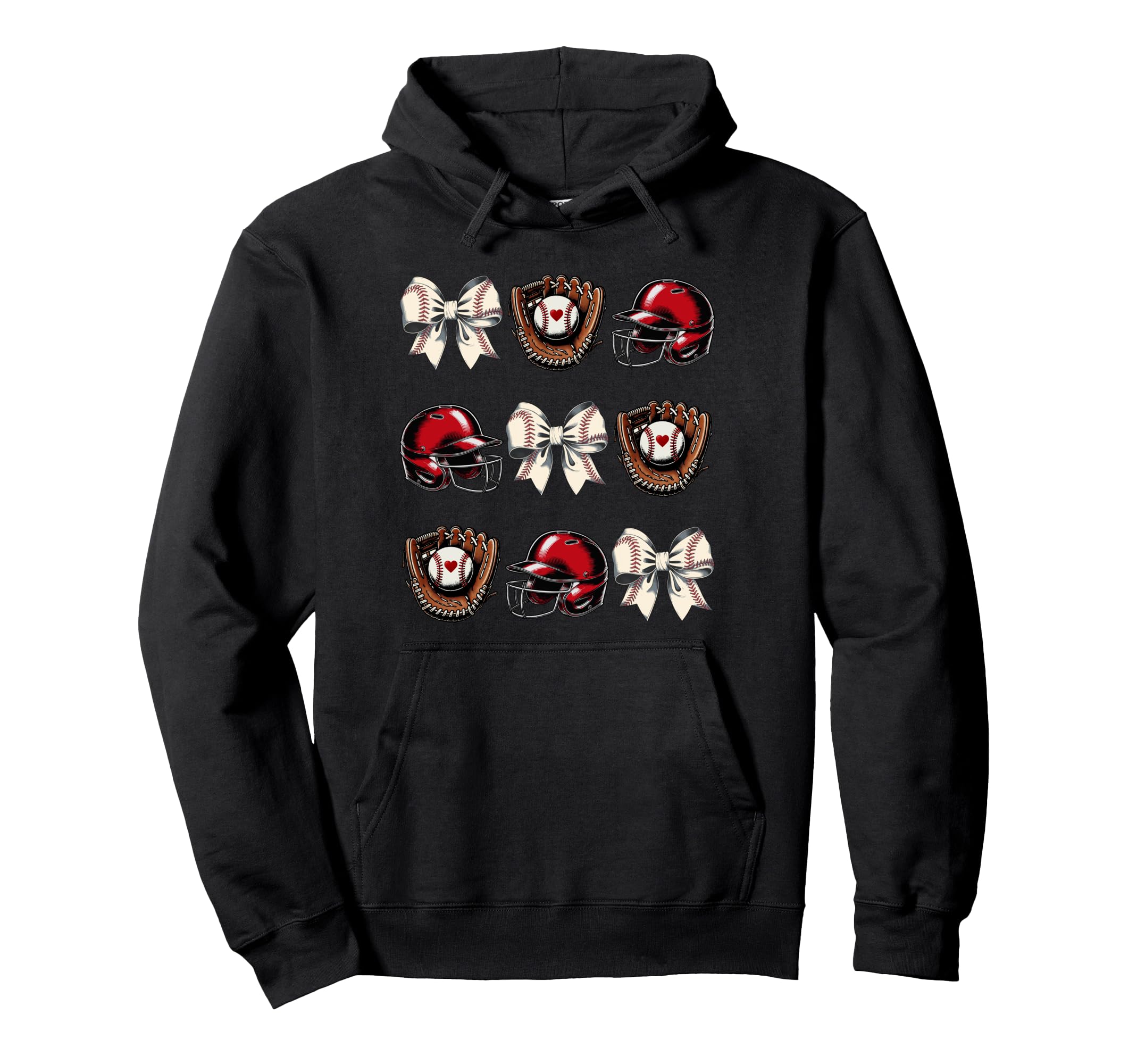 Baseball Mom Coquette Mothers Day Hoodie - Custom Art Print for Adults - T-Shirt, Sweatshirt, Hoodie