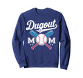 Dugout Mom Baseball Sweatshirt - Trendy Graphic for Adults - T-Shirt, Sweatshirt, Hoodie