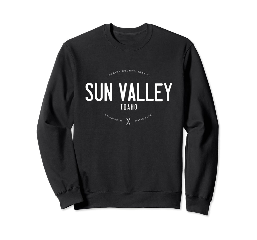 Sun Valley Idaho Distressed Ski Sweatshirt - Casual Everyday Wear Unisex - T-Shirt, Sweatshirt, Hoodie
