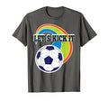 Rainbow Soccer Kick It Distressed T-Shirt - Unique Graphic for Adults - T-Shirt, Sweatshirt, Hoodie
