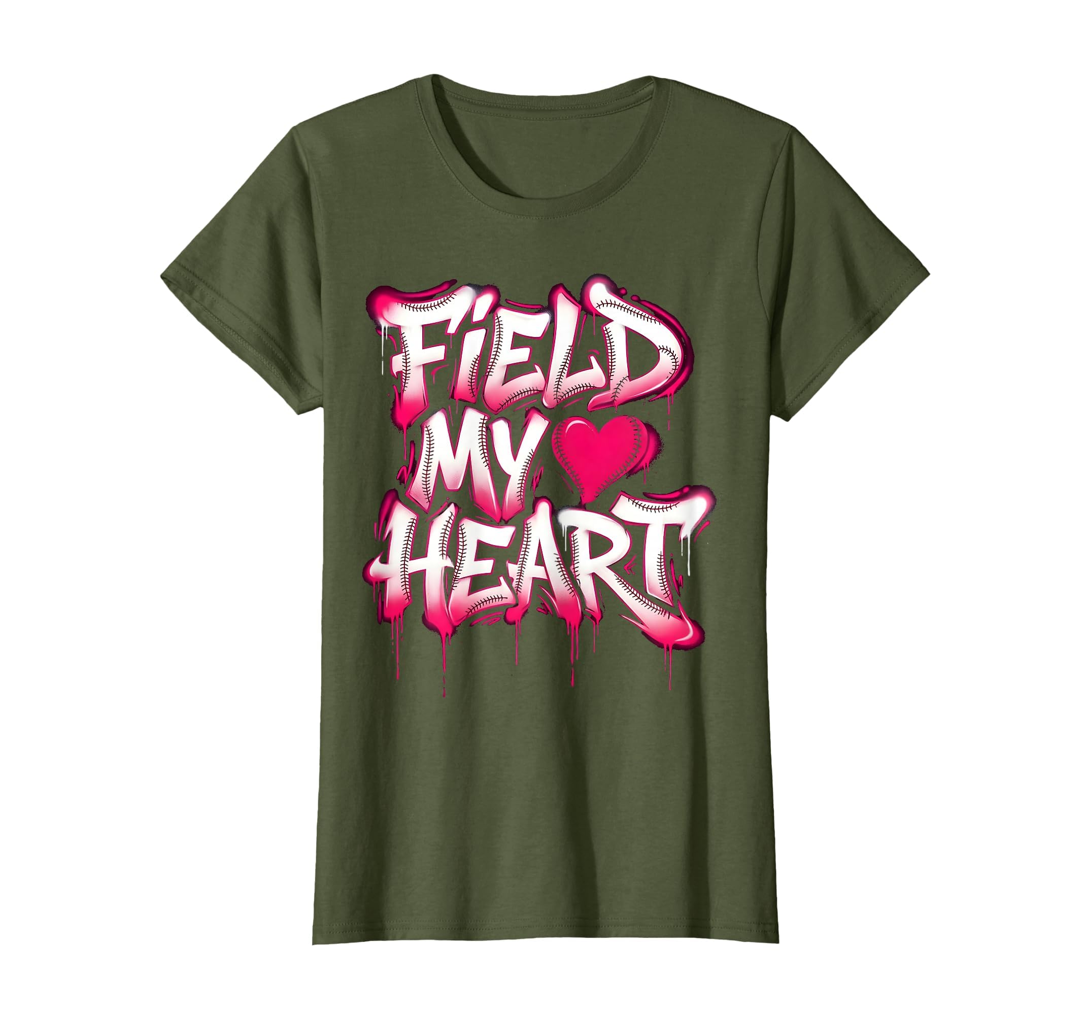 Field My Heart Baseball Mom T-Shirt - Aesthetic Graphic for Adults - T-Shirt, Sweatshirt, Hoodie