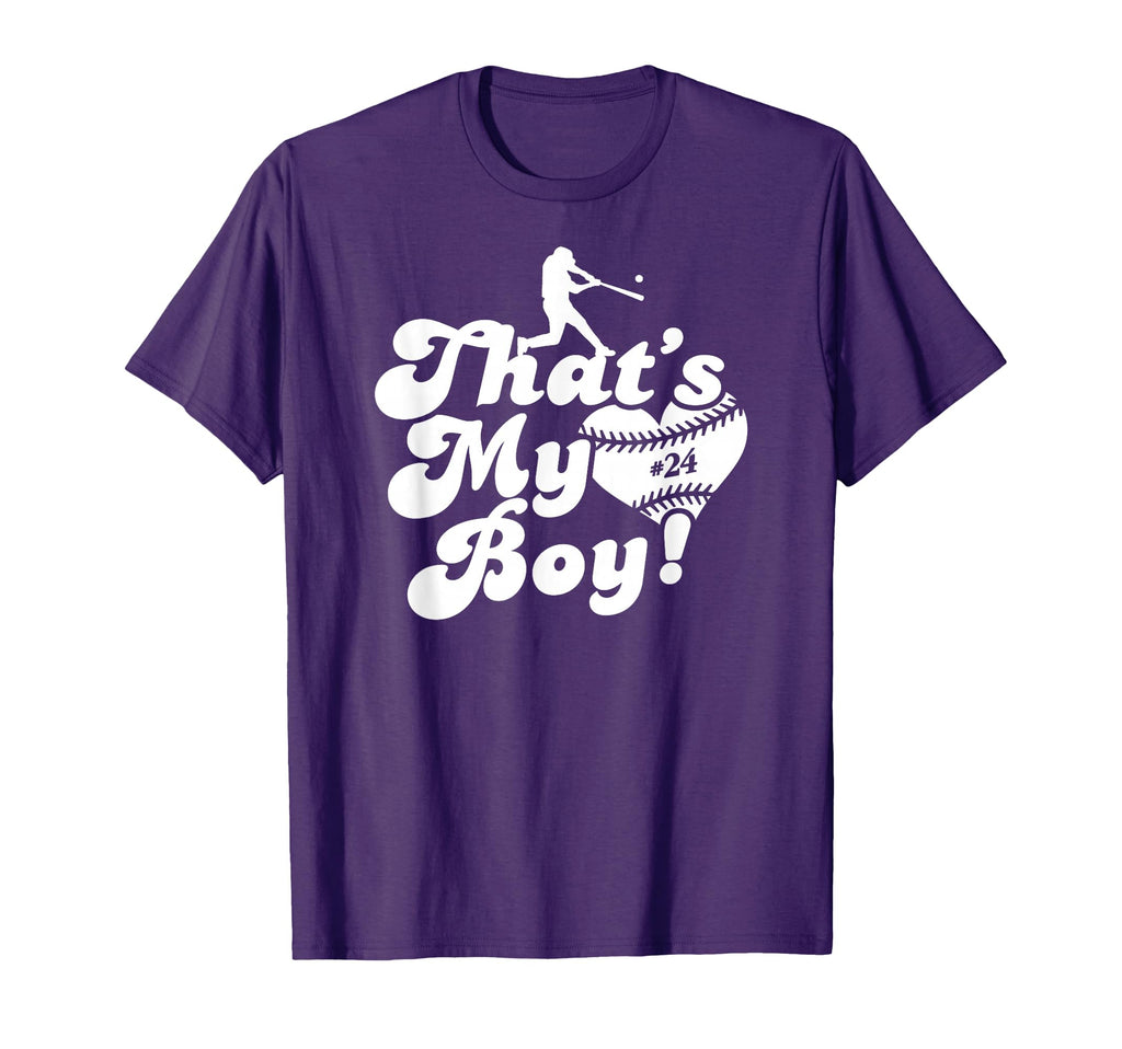 Thats My 24 Baseball Mom Love T-Shirt - Fun Novelty Design for Adults - T-Shirt, Sweatshirt, Hoodie