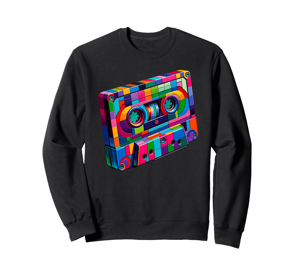 Cassette Player Music Tape Sweatshirt - Fun Novelty Design Men Women - T-Shirt, Sweatshirt, Hoodie