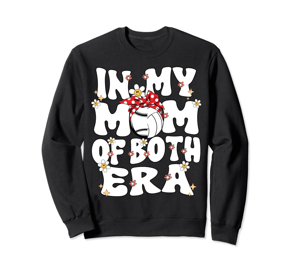 My Mom Both Era Groovy Baseball Sweatshirt - Custom Art Print Unisex - T-Shirt, Sweatshirt, Hoodie