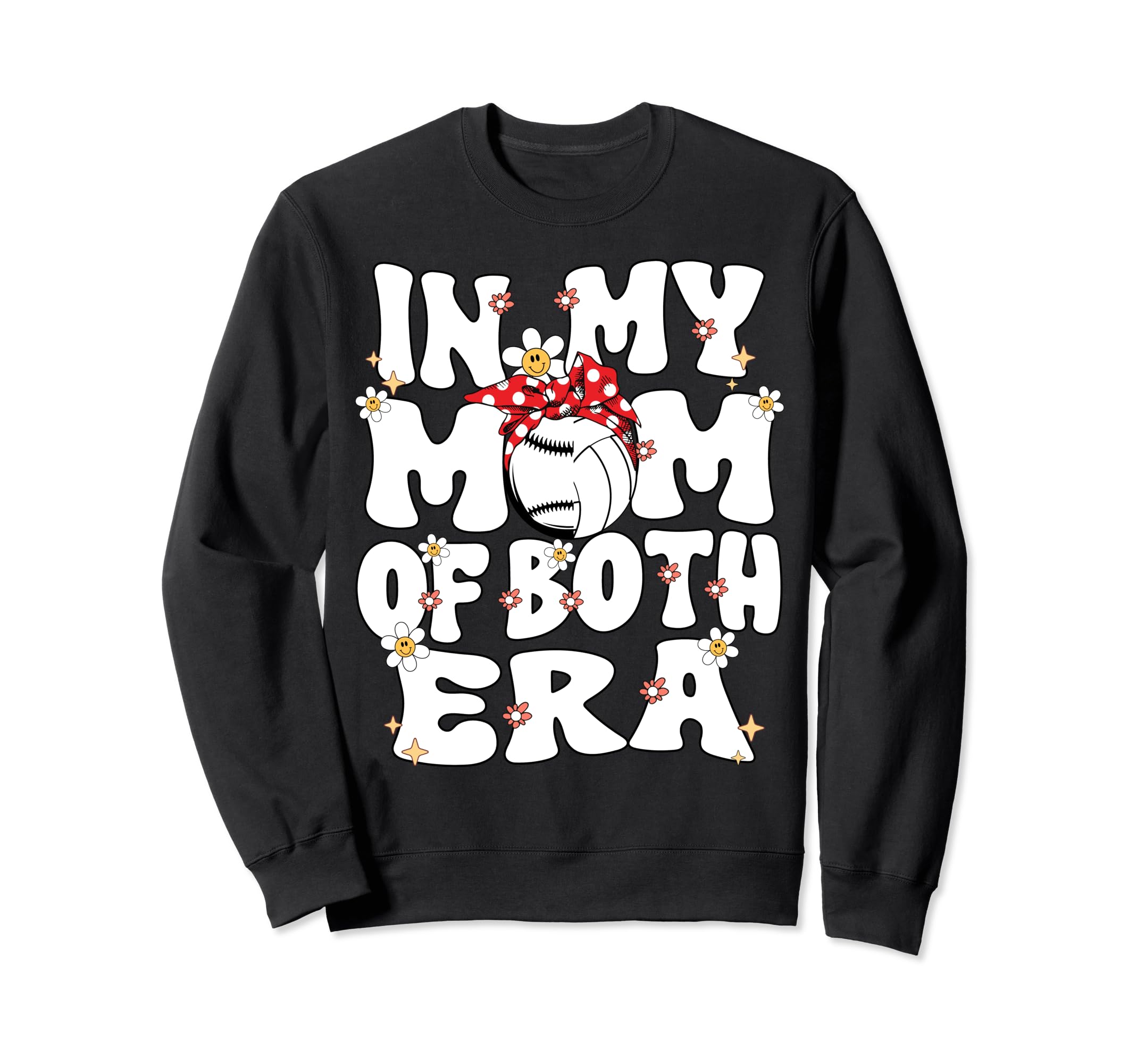 My Mom Both Era Groovy Baseball Sweatshirt - Custom Art Print Unisex - T-Shirt, Sweatshirt, Hoodie