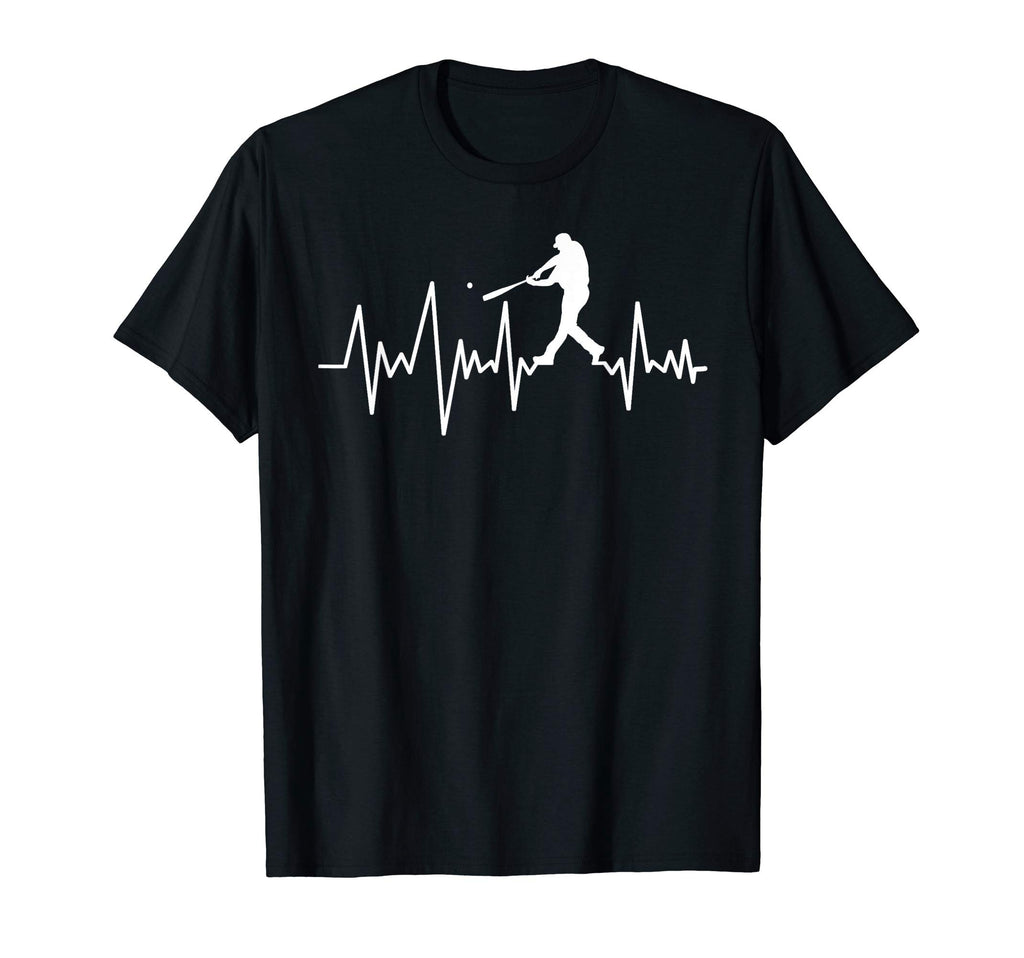 Baseball Heartbeat Lovers Gifts Mom T-Shirt - Fun Novelty Design Men Women - T-Shirt, Sweatshirt, Hoodie