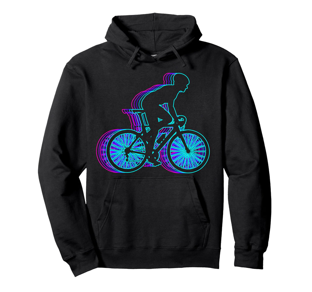 Bicycling Biker Cyclist Bicycle Vaporwave Hoodie - Aesthetic Graphic Unisex - T-Shirt, Sweatshirt, Hoodie