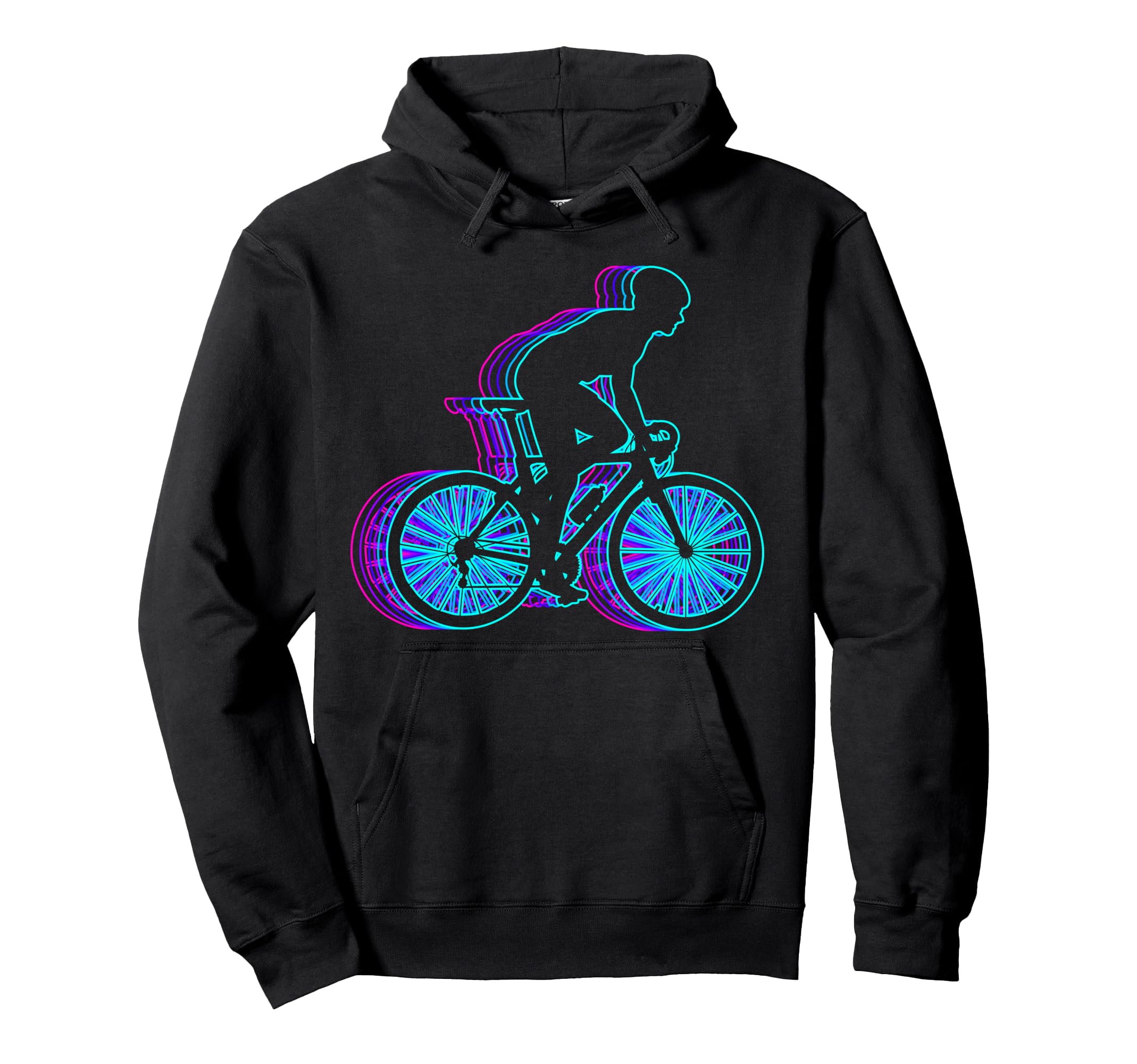 Bicycling Biker Cyclist Bicycle Vaporwave Hoodie - Aesthetic Graphic Unisex - T-Shirt, Sweatshirt, Hoodie