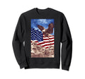 American Flag Eagle Mount Rushmore Us Sweatshirt - Graphic Print Unisex - T-Shirt, Sweatshirt, Hoodie
