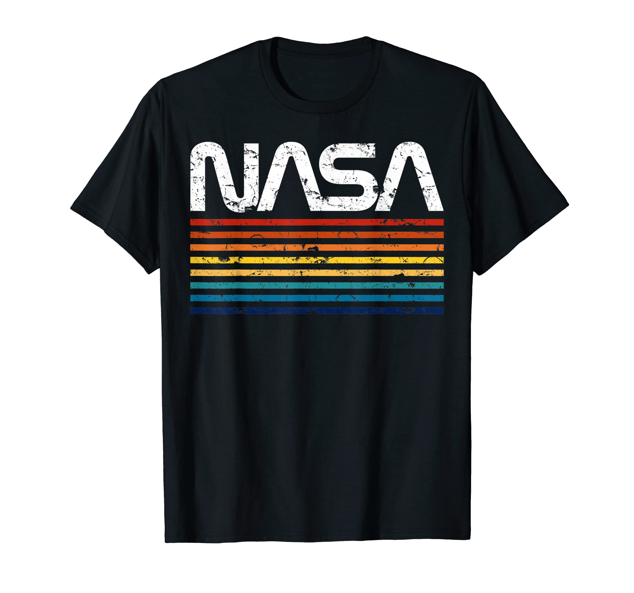 Nerdy Nasa Worm Logo Distressed T-Shirt - Minimalist Print Men Women - T-Shirt, Sweatshirt, Hoodie