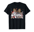 Baseball Mama Leopard Bow Mothers Day T-Shirt - Minimalist Print Unisex - T-Shirt, Sweatshirt, Hoodie