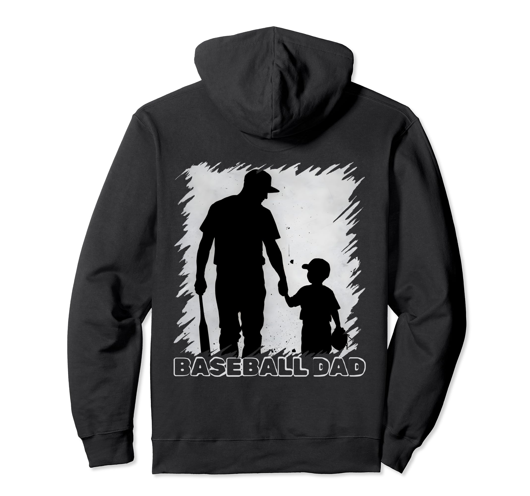 Baseball Dad Appreciation Back Hoodie - Novelty Apparel for Adults - T-Shirt, Sweatshirt, Hoodie