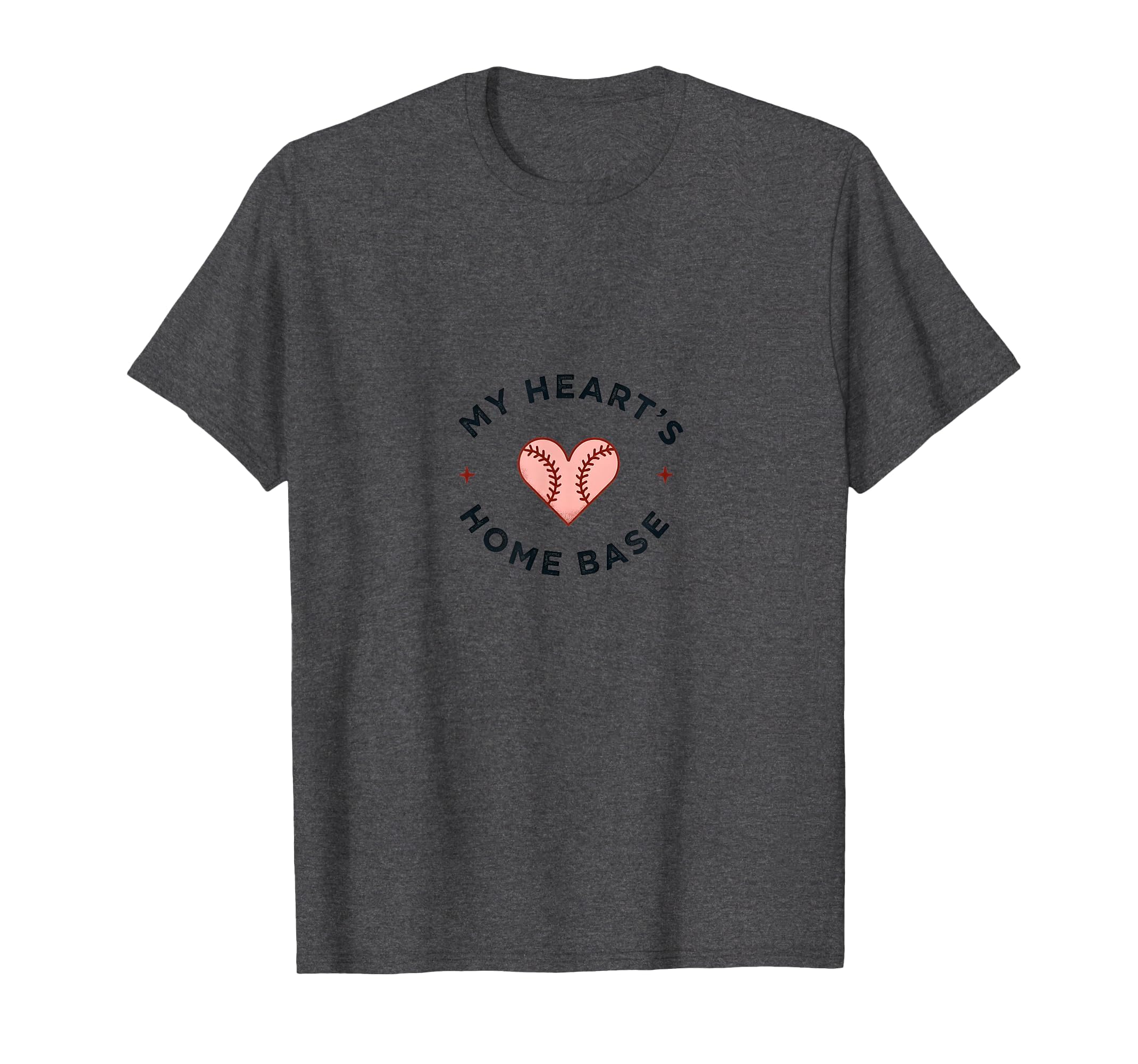 My Hearts Home Base Girlfriend Baseball T-Shirt - Novelty Apparel Unisex - T-Shirt, Sweatshirt, Hoodie