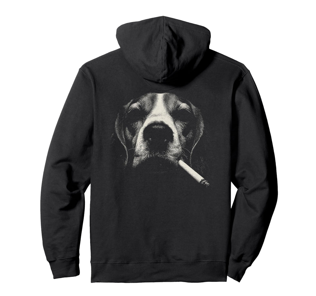 Beagle Smoking Cigarette Grunge Meme Hoodie - Unique Graphic for Adults - T-Shirt, Sweatshirt, Hoodie