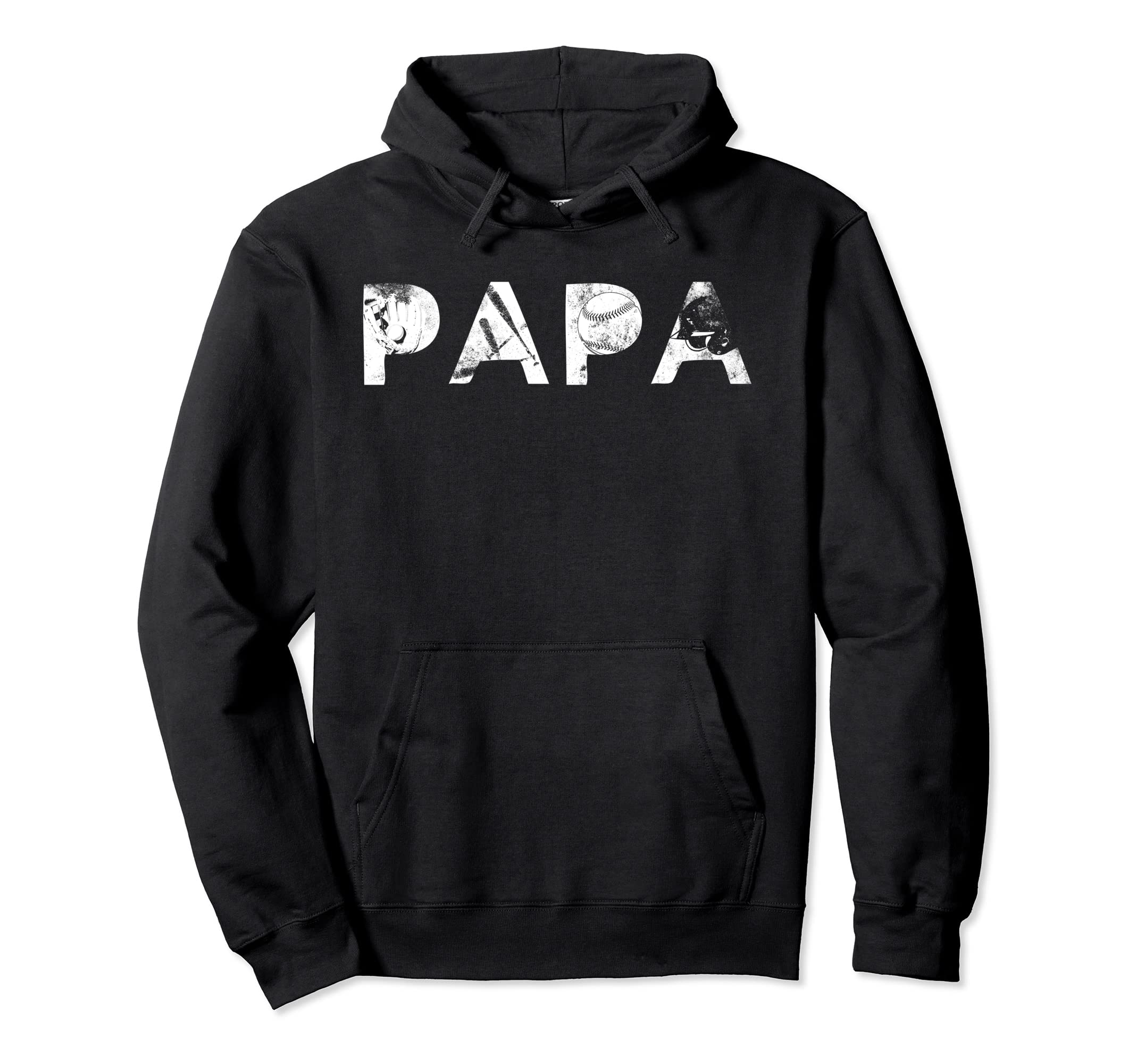 Baseball Player Papa Dad Great Father Hoodie - Trendy Graphic Unisex - T-Shirt, Sweatshirt, Hoodie