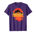 Dolphin Water Sunset Mammal Love T-Shirt - Minimalist Print Men Women - T-Shirt, Sweatshirt, Hoodie