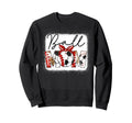 Mom Both Heart Soccer Baseball Sweatshirt - Minimalist Print for Adults - T-Shirt, Sweatshirt, Hoodie