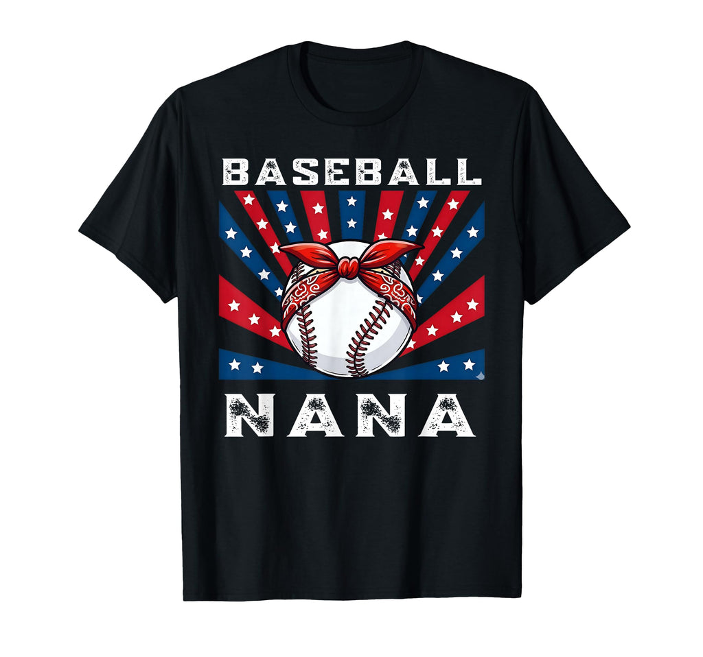 Baseball Nana Gigi Grandma Usa Flag T-Shirt - Aesthetic Graphic for Adults - T-Shirt, Sweatshirt, Hoodie