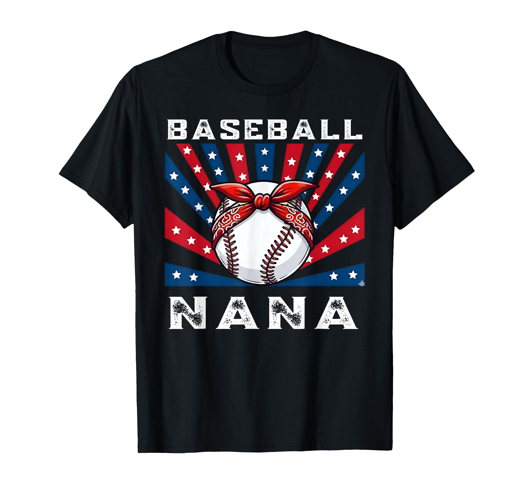 Baseball Nana Gigi Grandma Usa Flag T-Shirt - Aesthetic Graphic for Adults - T-Shirt, Sweatshirt, Hoodie