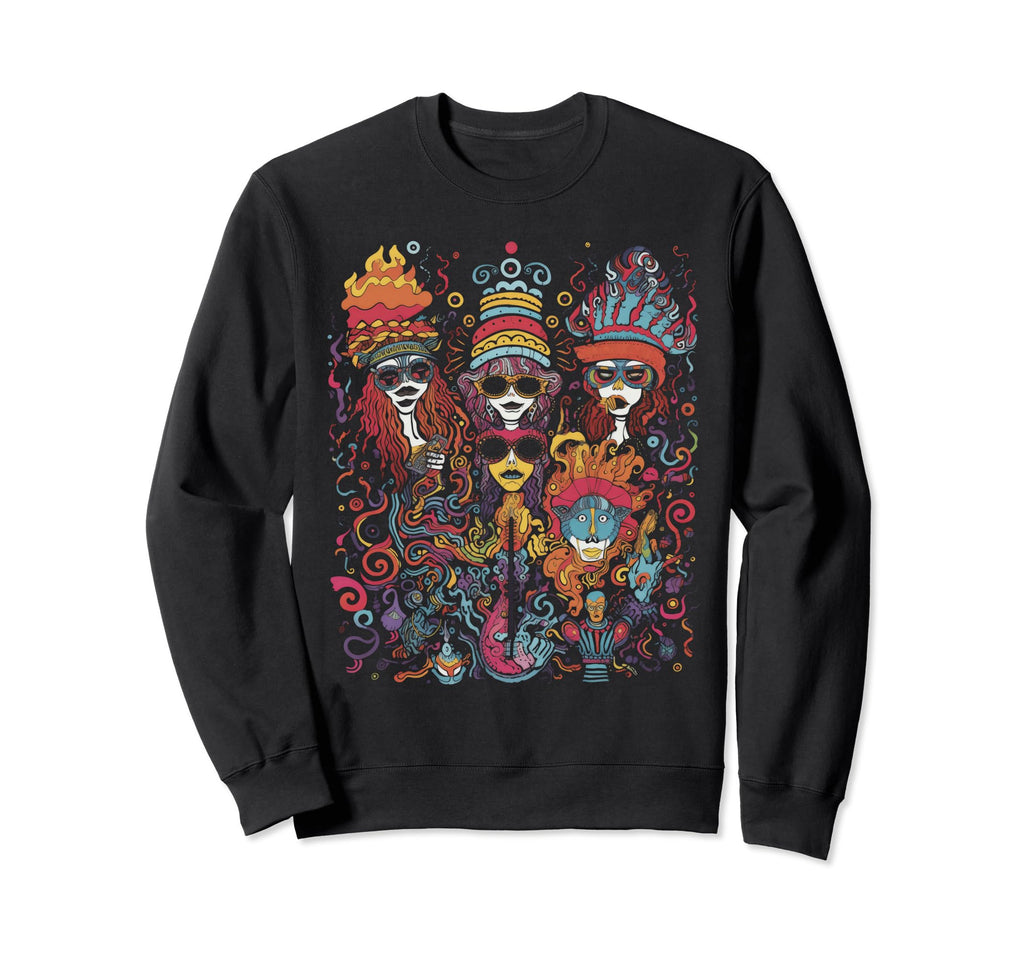 Hippie Boho Music Sweatshirt - Minimalist Print Men Women - T-Shirt, Sweatshirt, Hoodie