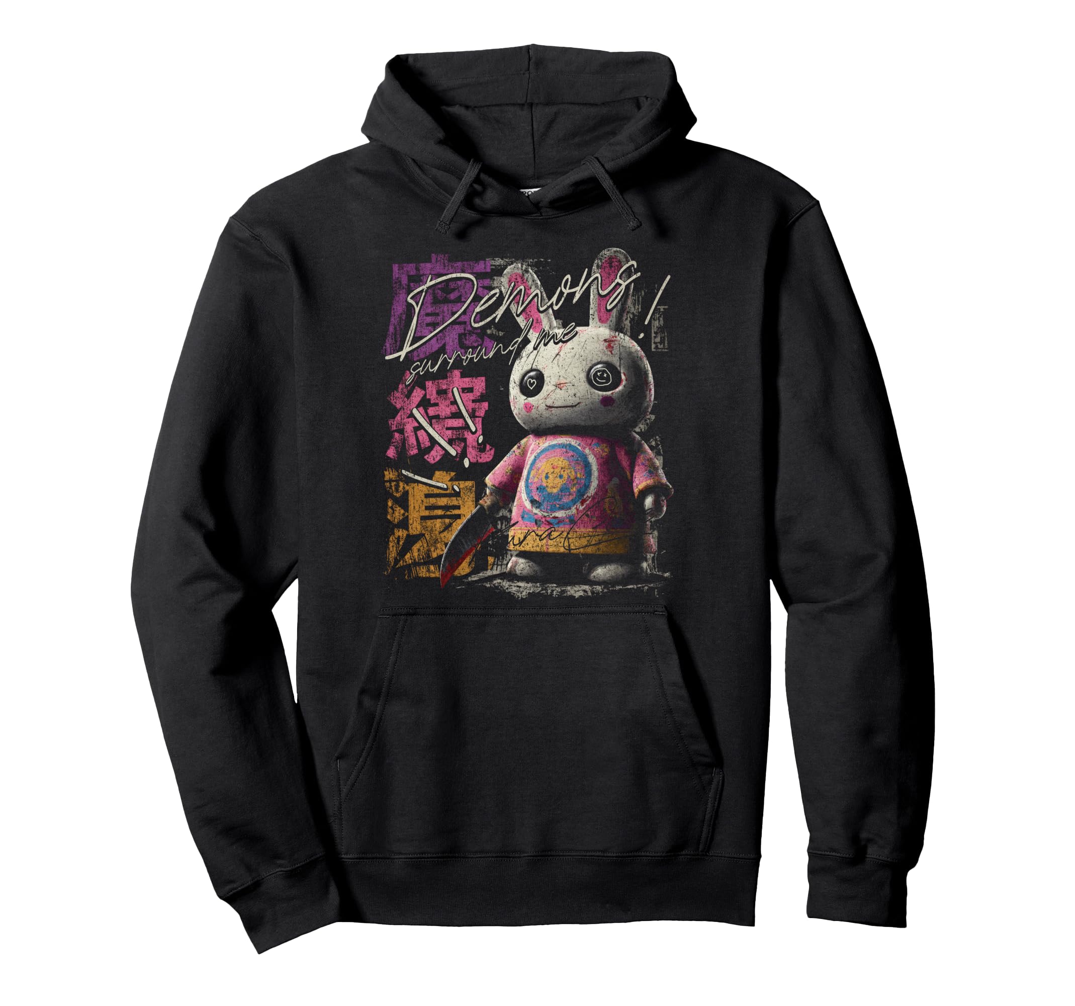 Japanese Streetwear Cyberpunk Y2K Hoodie - Fun Novelty Design for Adults - T-Shirt, Sweatshirt, Hoodie