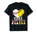 Baseball Mimi Heart Baseball Softball T-Shirt - Minimalist Print Men Women - T-Shirt, Sweatshirt, Hoodie