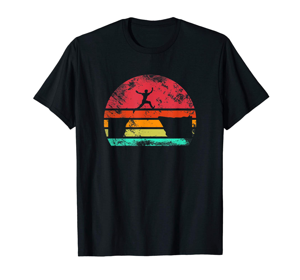 Sunset Cliff Jumping Trainers T-Shirt - Minimalist Print Men Women - T-Shirt, Sweatshirt, Hoodie
