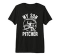 My Son Is Baseball Pitcher Mom Baseball T-Shirt - Custom Art Print Unisex - T-Shirt, Sweatshirt, Hoodie