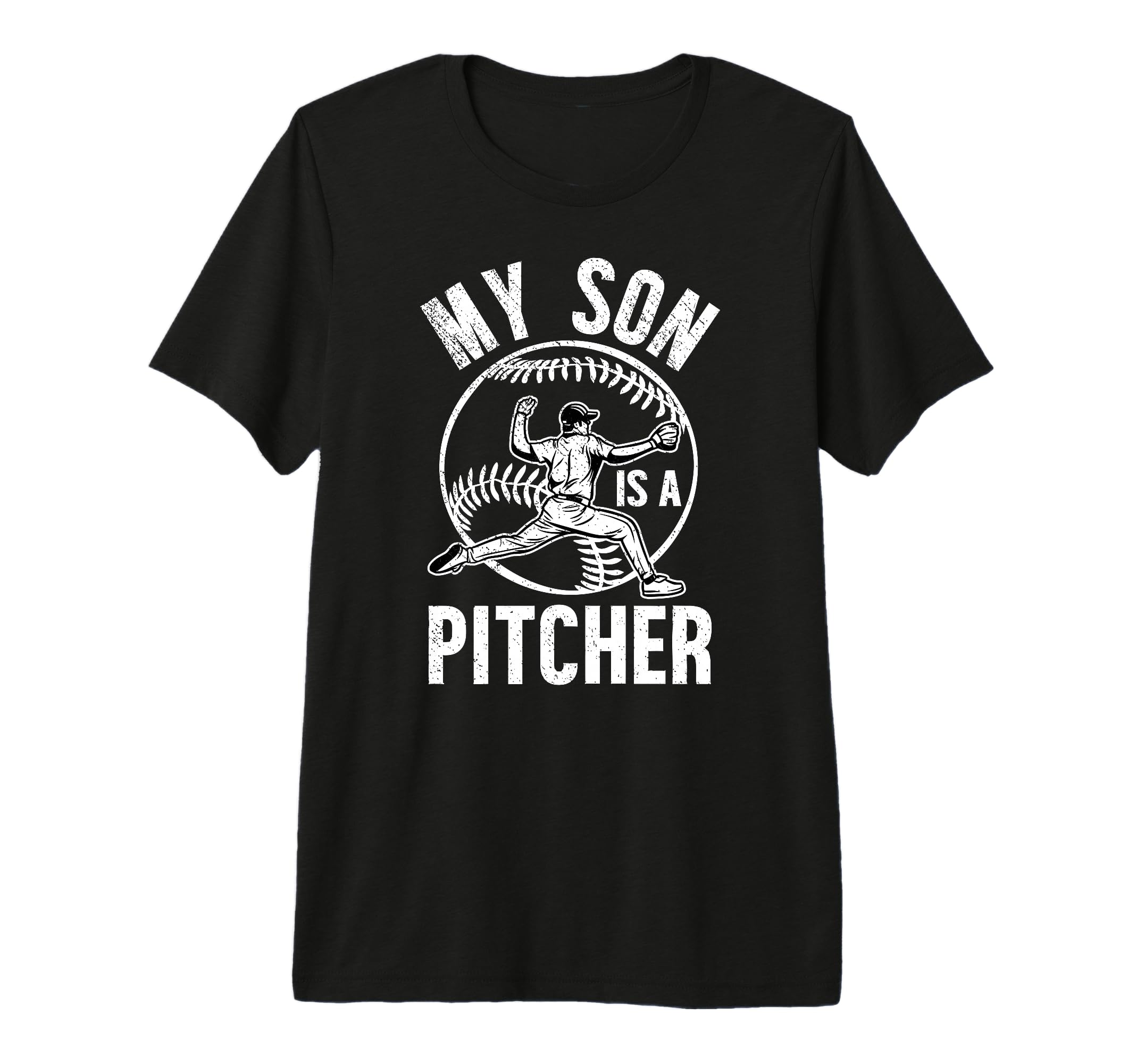 My Son Is Baseball Pitcher Mom Baseball T-Shirt - Custom Art Print Unisex - T-Shirt, Sweatshirt, Hoodie