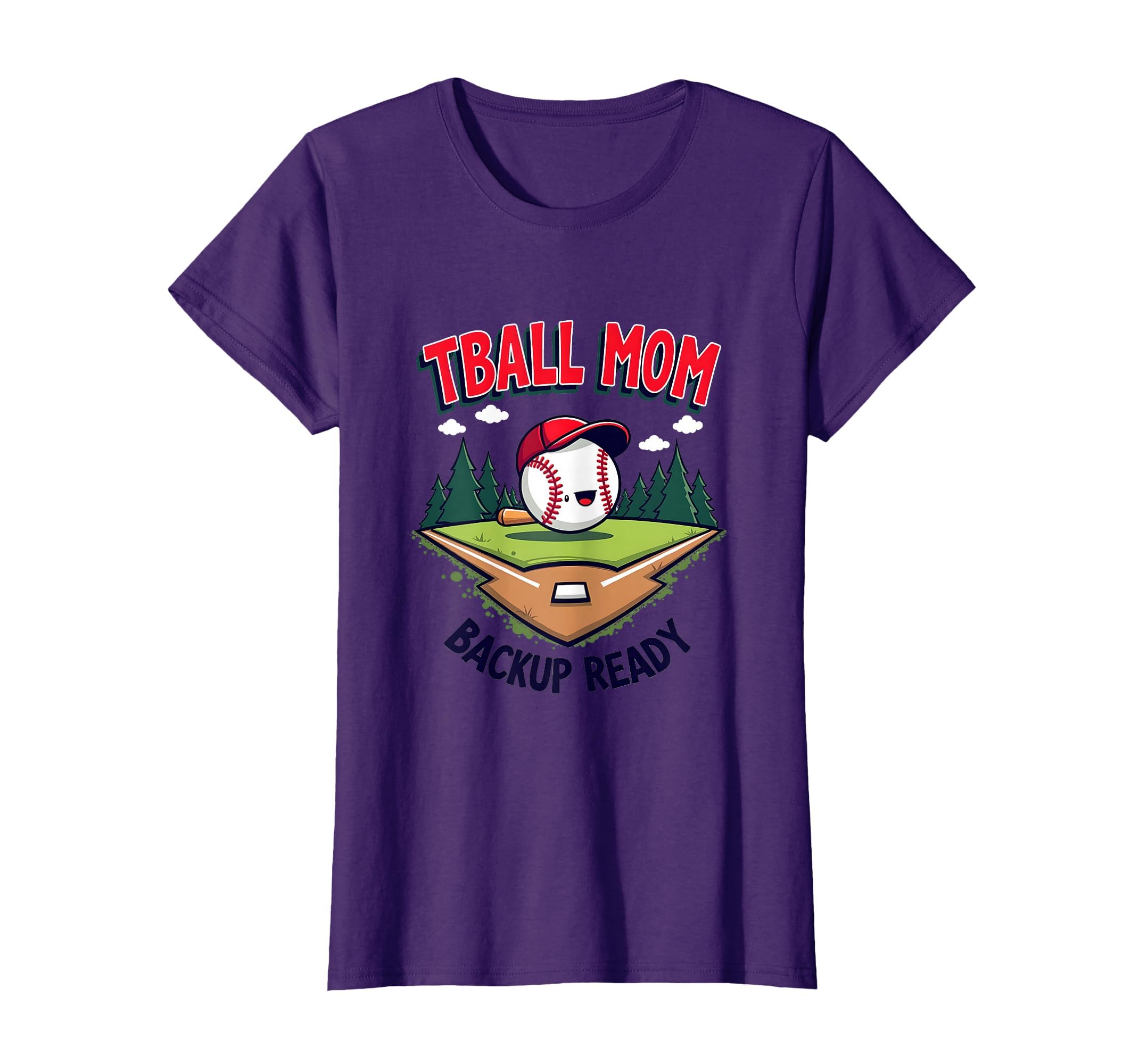 Tball Mom Backup Ready Baseball Parent T-Shirt - Minimalist Print Unisex - T-Shirt, Sweatshirt, Hoodie