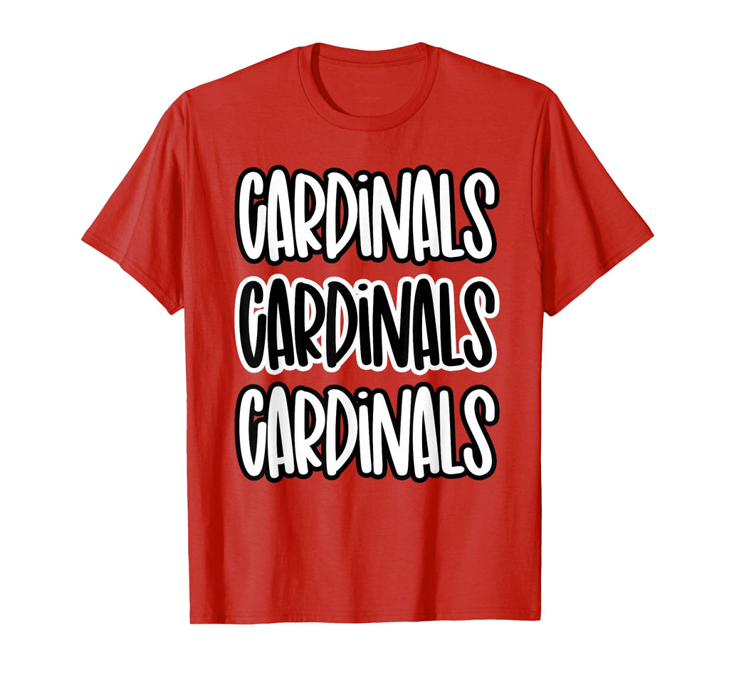 Cardinals Repeating School Spirit Red T-Shirt - Novelty Apparel Men Women - T-Shirt, Sweatshirt, Hoodie