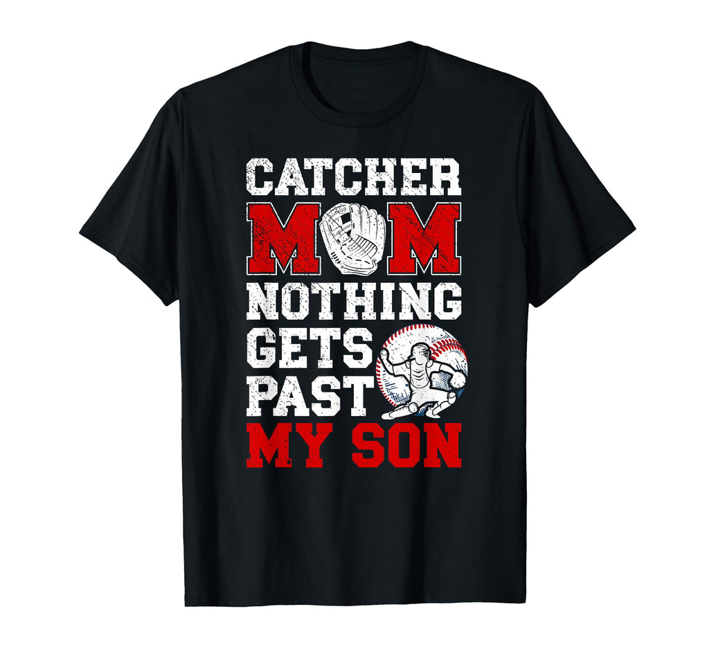 Baseball Catcher Mom Proud Mama Baseball T-Shirt - Graphic Print Unisex - T-Shirt, Sweatshirt, Hoodie