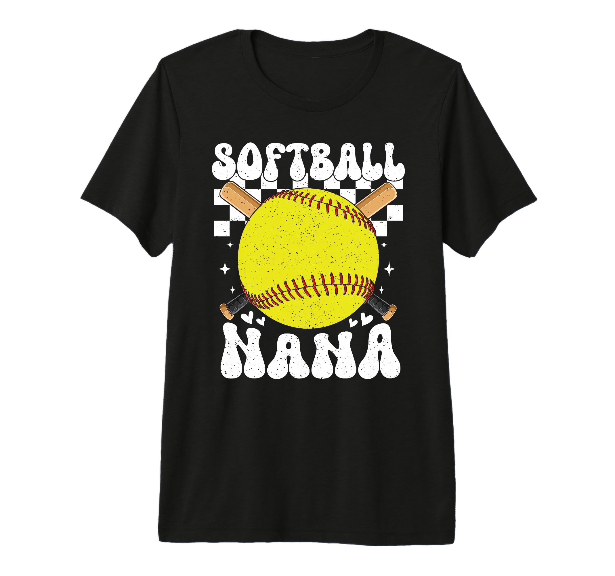 Softball Nana Groovy Game Day Baseball T-Shirt - Novelty Apparel Unisex - T-Shirt, Sweatshirt, Hoodie