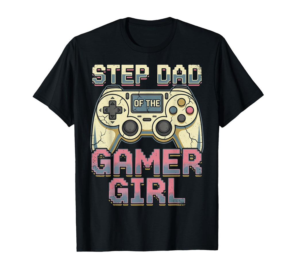 Step Dad Gamer Fathers Day T-Shirt - Minimalist Print Men Women - T-Shirt, Sweatshirt, Hoodie