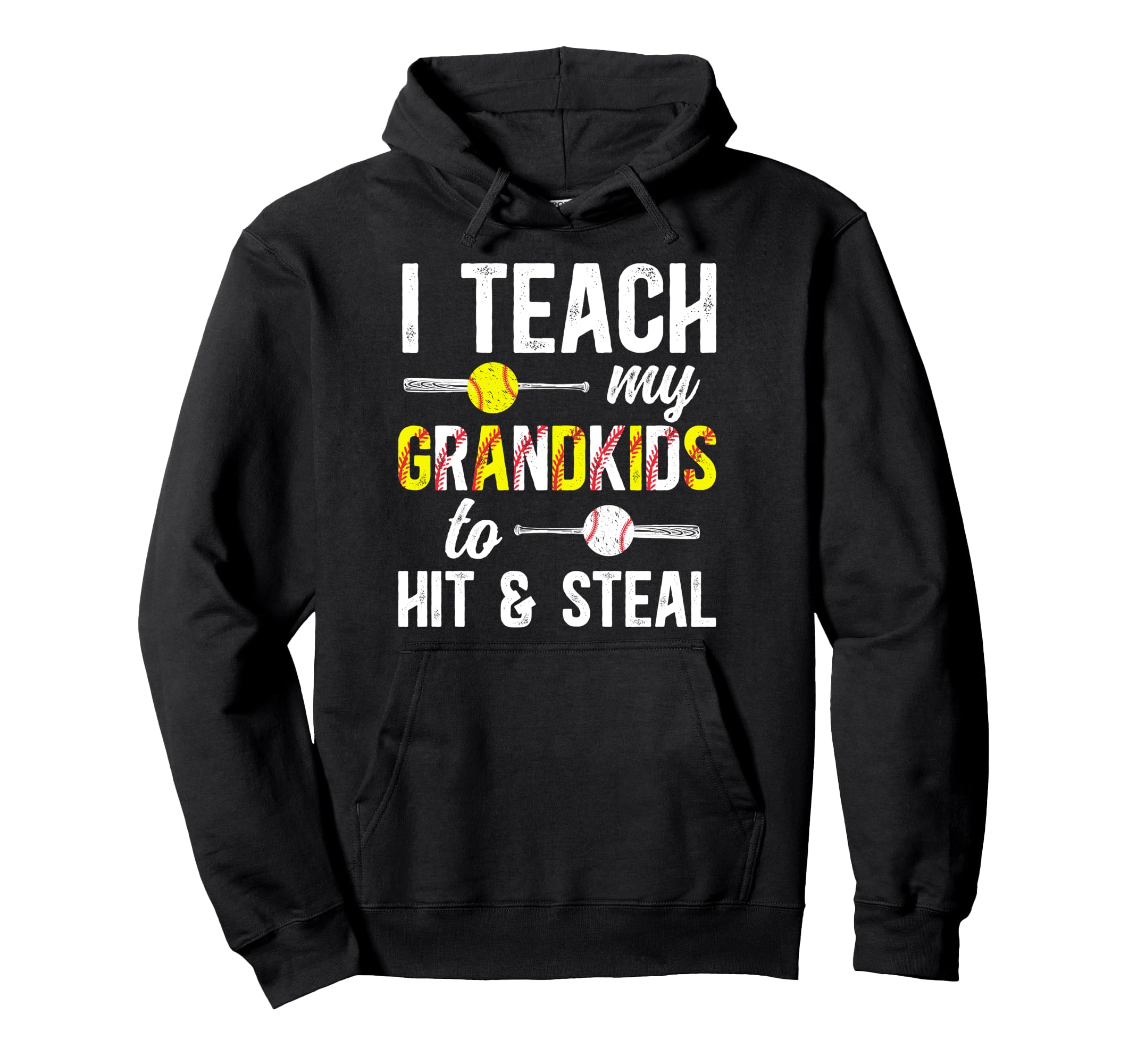 Baseball Softball Papa Grandpa Funny Hoodie - Custom Art Print Unisex - T-Shirt, Sweatshirt, Hoodie